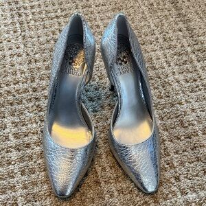 Vince Camuto Metallic Silver Heels
